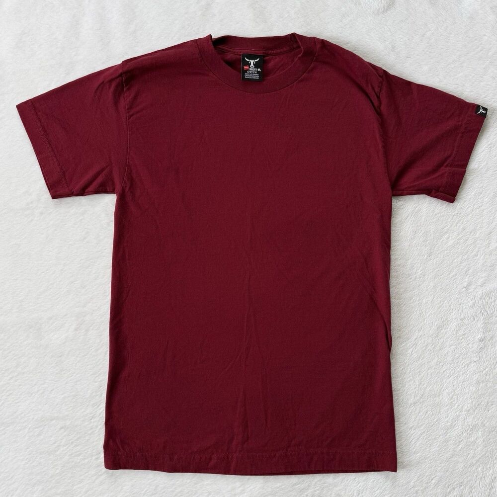 Hanes Men’s Beef-T Short Sleeve Cotton T Shirt Size Small Red